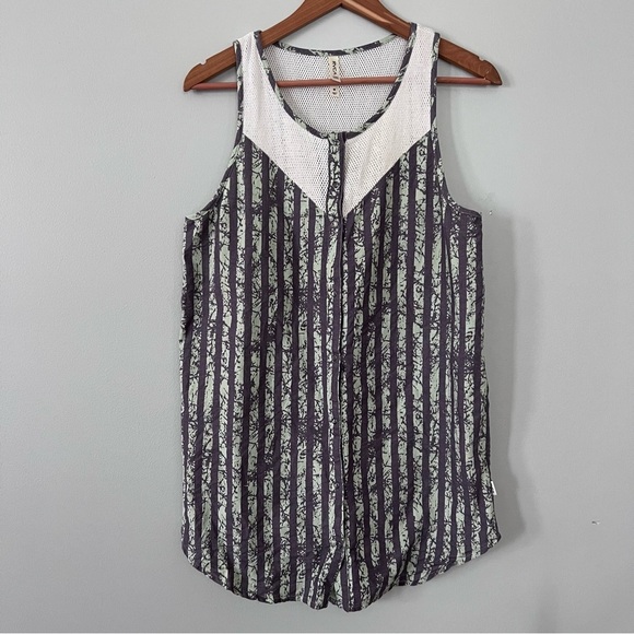 RVCA Street Seen Mini Dress Mesh Top Snap Front • Medium - Picture 2 of 9